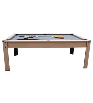 Billard convertible couleur bois Chêne 226 x 126cm - Ambiance