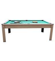 Billard convertible couleur bois Chêne 226 x 126cm - Ambiance