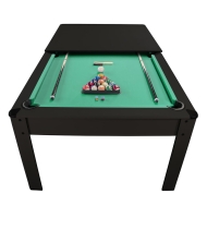 Billard américain convertible 226 x 126 x 80 cm - Ambiance Noir