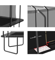 Trampoline extérieur Luxury Carré Noir - 244x244cm