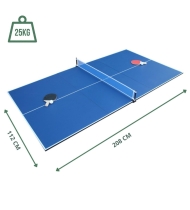 Plateau de table de ping-pong avec accessoires - 3 parties- Flexi