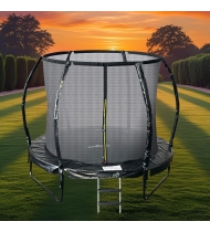 Trampoline PUMPKIN avec échelle, filet et protection complète
