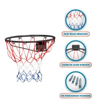 Pack arceau de basket noir (45 cm) et filet phosphorescent inclus