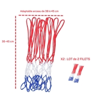 Pack Ballon de Basket orange Ø24,5cm - taille 7 -Pompe de gonflage et 2 Filets