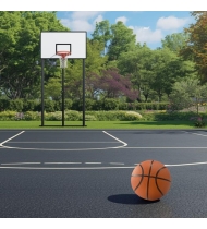 Pack Ballon de Basket orange Ø24,5cm - taille 7 -Pompe de gonflage et 2 Filets