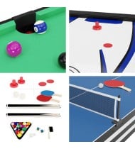 Table multi-jeux 4 en 1 (Air Hockey, Billard, Ping pong, Plateau) - SOKKER - Gladiateur