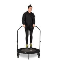 Trampoline fitness pliable 90 cm poignée réglable en hauteur