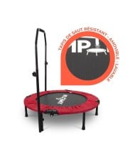 Trampoline fitness pliable 90 cm poignée réglable en hauteur