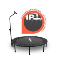 Trampoline fitness pliable 120 cm poignée réglable en hauteur en forme de T