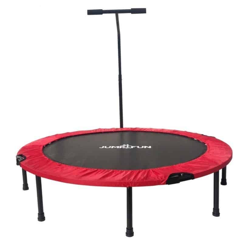 Trampoline fitness pliable 120 cm poignée réglable en hauteur en forme de T