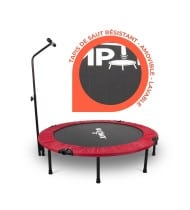 Trampoline fitness pliable 120 cm poignée réglable en hauteur en forme de T