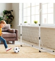 Lot de 2 buts de foot 120 x 80cm, 1 ballon et pompe inclus - PLAY4FUN