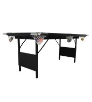 Billard pliable, Table de Billard avec Accessoires, 193 x 109 x 81 cm - Noir et Tapis Bleu