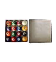 Set de 16 Boules de Billard Américain en résine (57mm) 15 boules multicolores numérotées