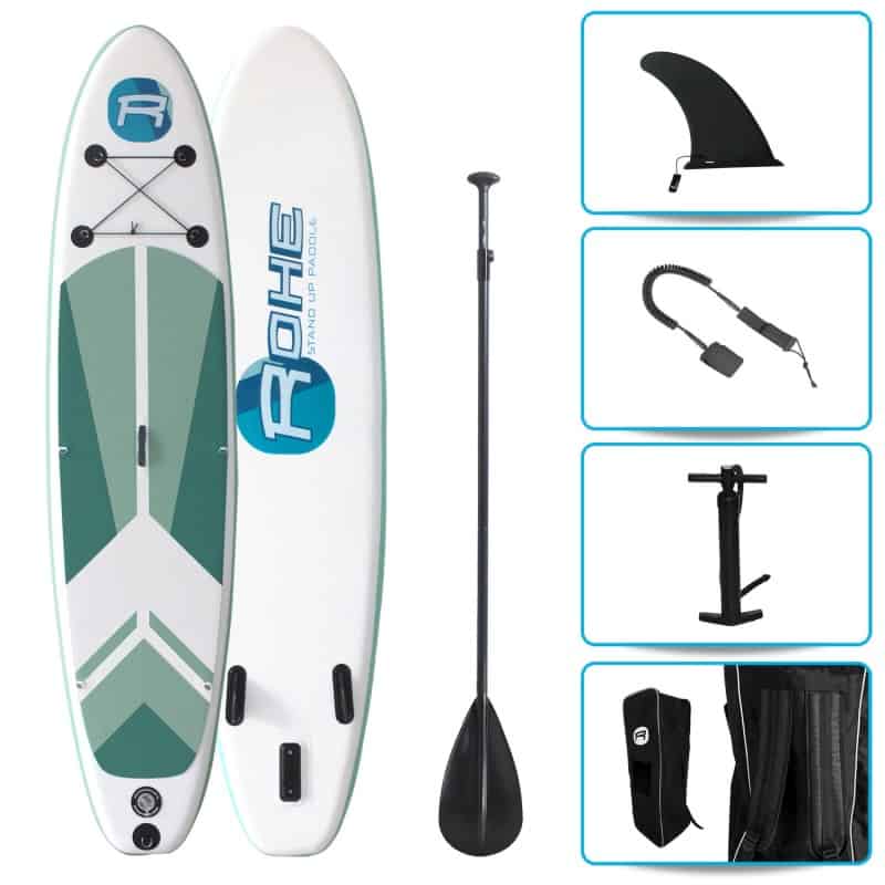 Pack Stand Up Paddle gonflable ROHE INDIANA GREEN 10'6" 30" 6 "