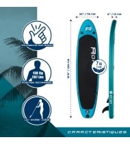 Pack Stand Up Paddle gonflable ROHE PACIFIC 10'6" 30" 6 "