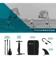 Pack Stand Up Paddle Gonflable 9'9 - INDIANA PINK ROHE 9'9" 30'' 5'' (297x76x12,7cm) - avec accessoires