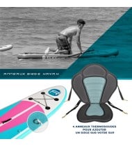 Pack Stand Up Paddle Gonflable 9'9 - INDIANA PINK ROHE 9'9" 30'' 5'' (297x76x12,7cm) - avec accessoires