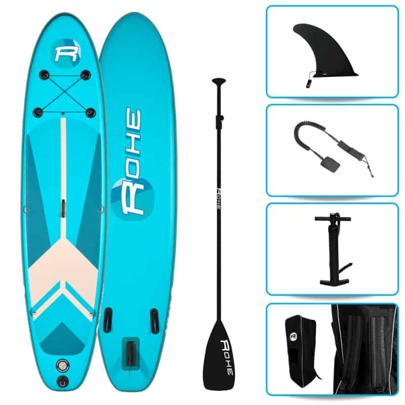 Pack Stand Up Paddle gonflable 10'6'' - ROHE INDIANA BLUE 10'6''30''6'' (320x76x15 cm) - avec accessoires