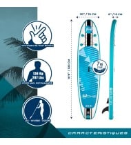 Pack Stand Up Paddle gonflable 10'6'' - OOTA ROHE 10"6"30"6"