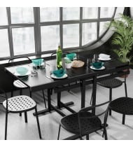 Table convertible en étagère MDF - 120 cm - noir