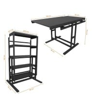 Table convertible en étagère MDF - 120 cm - noir