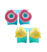 Brassards Gonflables De Natation x2 pour Enfants 3-6 Ans, Flotteurs piscine & plage - Pack Duo Citron Donut