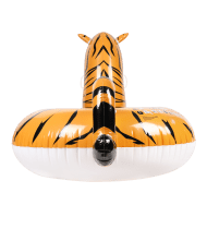Bouée Gonflable XXL Chevauchable, Piscine & Plage, Flotteur Deluxe - Tigre - 150x105x100cm