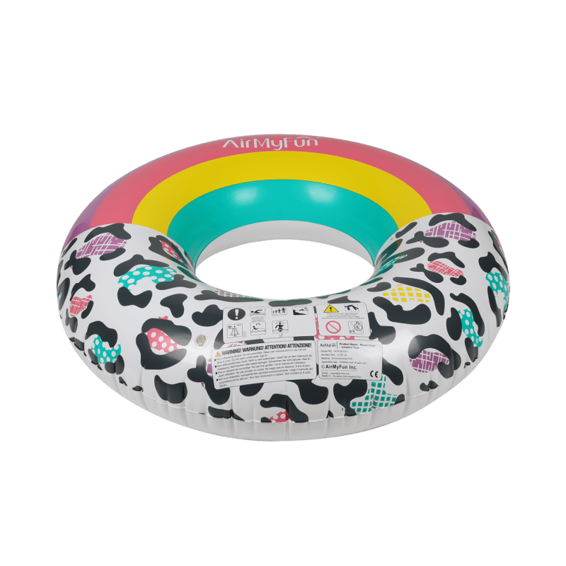 Bouée gonflable piscine XXL/ø 120 cm - Rainbow Léopard géant