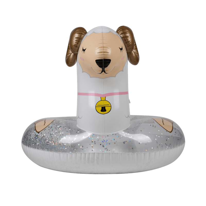 Bouée gonflable piscine XXL / ø 115 cm - Mouton Paillettes géant