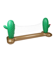 Filet de Volley Gonflable et Flottant pour Piscine & Plage, 274 x 165 x 37 cm - Design Cactus