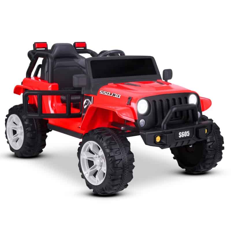 Voiture Electrique 4x4 Tout-Terrain pour Enfant 2x40W - Marche AV/AR, Phares et Système Audio