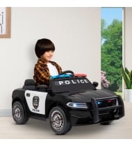 Voiture électrique enfant - MUSTANG police noir
