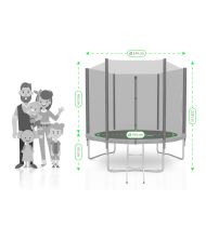 Trampoline Deluxe 8FT / 244 cm - 6 Perches