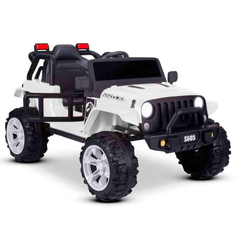 Voiture Electrique 4x4 Tout-Terrain pour Enfant 2x40W - Marche AV/AR, Phares et Système Audio