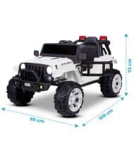 Voiture Electrique 4x4 Tout-Terrain pour Enfant 2x40W - Marche AV/AR, Phares et Système Audio