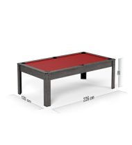 Billard américain convertible 226 x 126 x 80 cm - Ambiance Gris