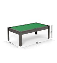 Billard américain convertible 226 x 126 x 80 cm - Ambiance Gris