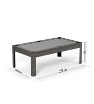 Billard américain convertible 226 x 126 x 80 cm - Ambiance Gris