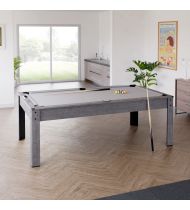 Billard américain convertible 226 x 126 x 80 cm - Ambiance Gris