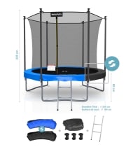 Trampoline classique 8Ft / 244 cm - Réversible