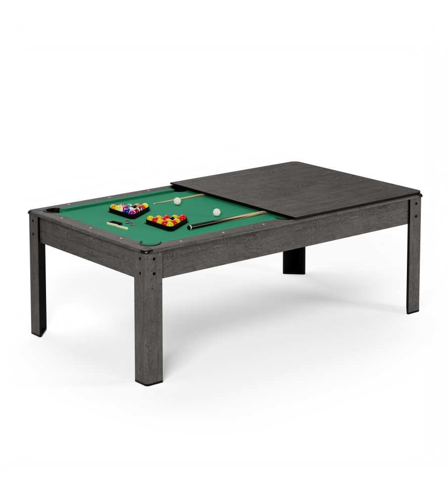 Billard américain convertible 206 x 116 x 80 cm - Harmony Gris