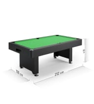 Billard américain convertible club 212 x 118 x 86 cm - Armstrong