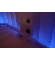 Spa gonflable carré 6 places avec Bandeau LED 185 x 185 cm