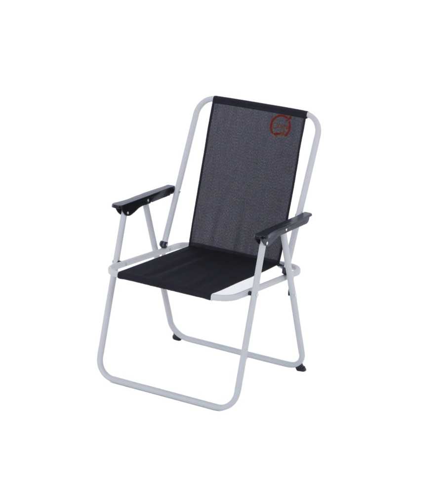 Fauteuil piccolo de camping pliable - O'Camp - Noir - Dimensions : 57 x 55 x 80 cm