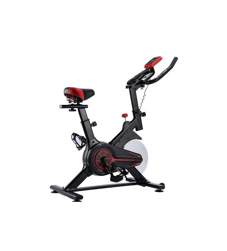 Vélo d'appartement spinning - O’Fitness - Compteur 5 fonctions - Roue d'intertie : 6 Kg