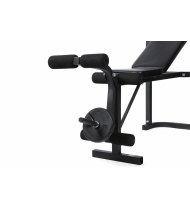 Banc de musculation avec barre + poids 20 Kg inclus - O'Fitness - Idéal pour une activité physique à la maison