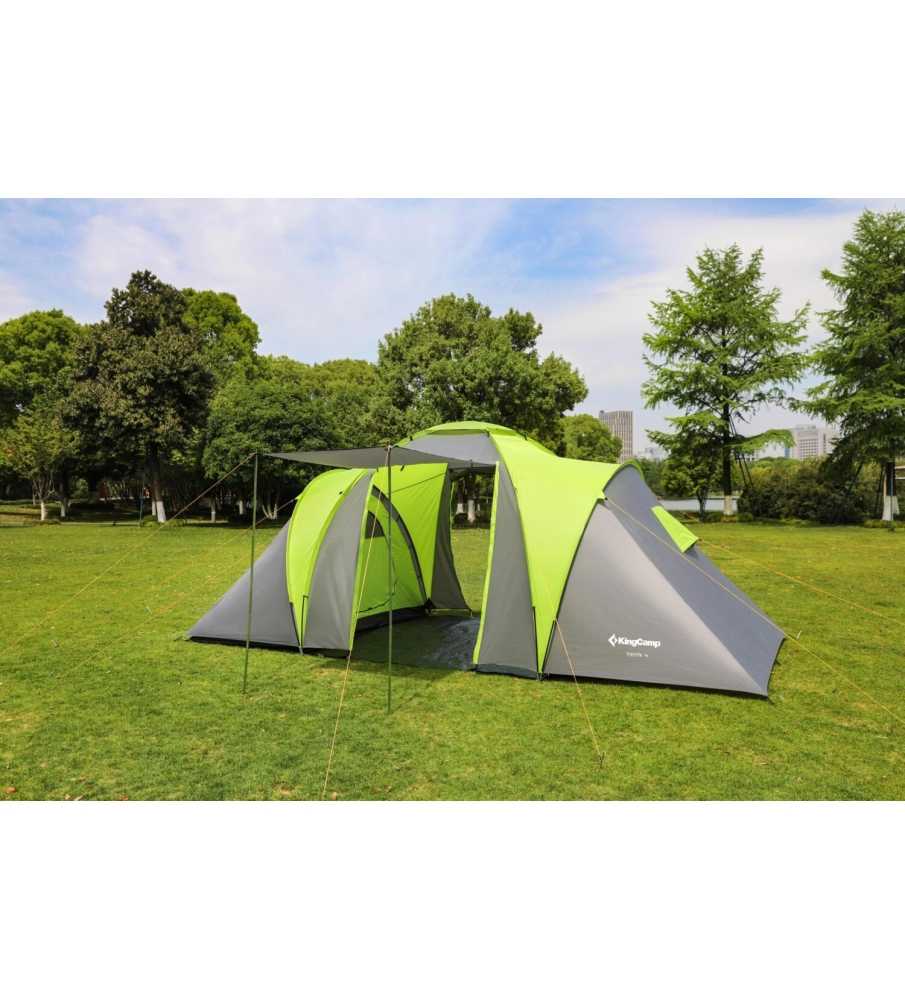 Tente de camping familiale 4 places - Kingcamp - Modèle Temi - Dimensions : 500 x 220 x 200 cm