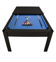 Table de billard convertible en table à manger 206cm - Noir | Sokker