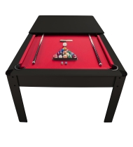 Table de billard convertible en table à manger 206cm - Noir | Sokker